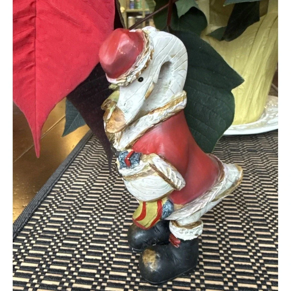 Vintage TII Collections Christmas Goose Duck‎ Whitewashed Rustic Figurine Resin